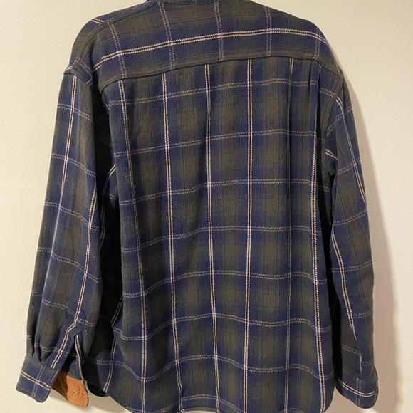 Blue Grunge Made In India Button Down Shirt Very Comfy Old Style L Size - Picture 5 of 7